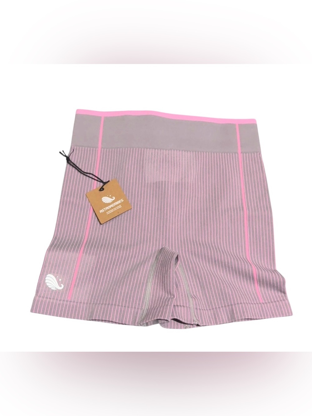 Astroremiges Harmony Striped Biker Shorts Rosy Finch Quill SZ  medium